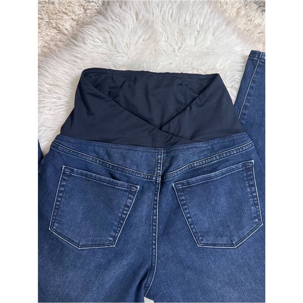 Isabel Maternity by Ingrid & Isabel Dark Indigo Jeans with Black Overbump Panel